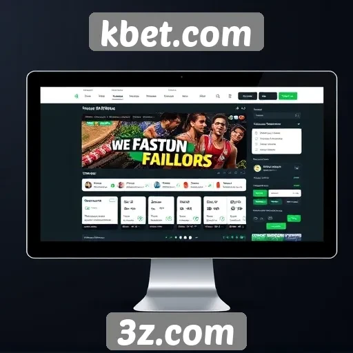 Interface e design do site kbet.com